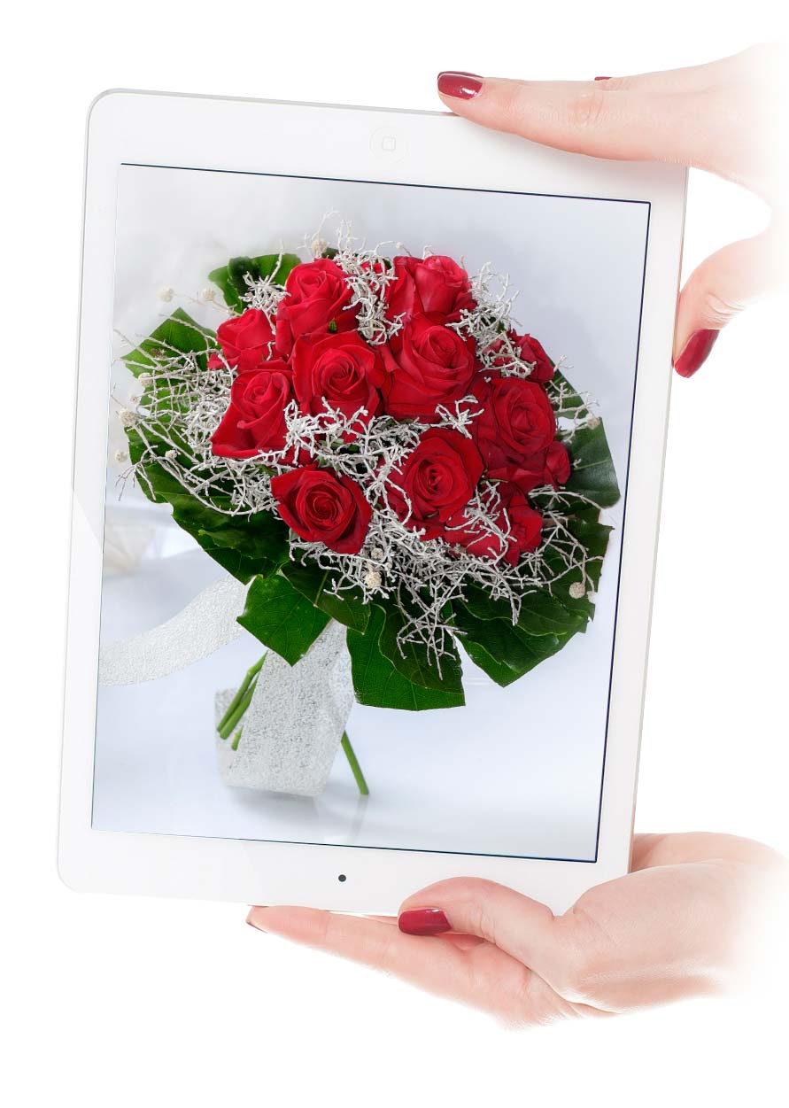 bouquet sposa con rose rosse