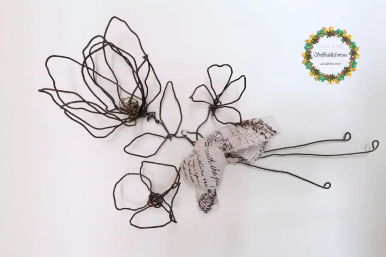 Workshop fil di ferro floreale